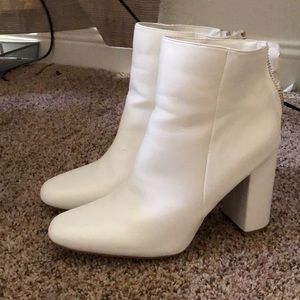 White Heeled Booties